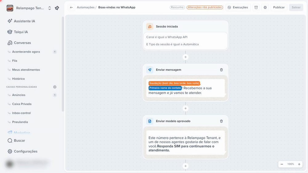 Digitando uma tag para remover e apertando Enter